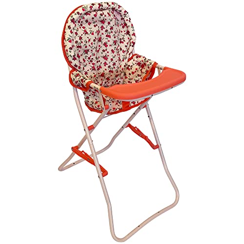 Foldable Baby Doll High Chair, Baby Doll Accessories, Dolls & Accessories Highchair Stuff for 18 Inch Doll, Doll High Chair Toy Set for Toddlers 3 Year Old Girls, 5+ Year Old Girl Doll Furniture Toys