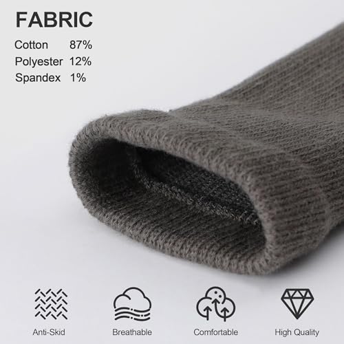 Image of Yoga Pilates Socks with Grips for Women Compression Non Slip Cushioned Knee High Socks for Barre Ballet Dance