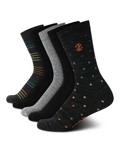 IZOD Boys Crew Socks - 5 Pack Breathable Soft Stretch Performance Crew Dress Socks for Toddlers to Big Boys (Shoe Size: S-L) Size Small Black