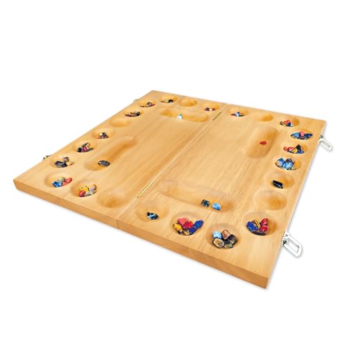 Mancala juego de mesa de madera para 4 jugadores miniatura 1