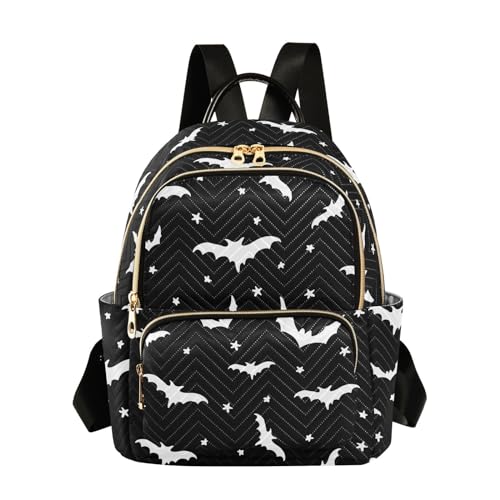 Image of Halloween Bat Mini Backpack Fashion Backpack Purse for Women,Handbag Shoulder Bag Casual Daypack, Ladies Gift for College Work (M)