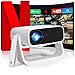 Proiettore intelligente Wielio Android 11, Supporto FHD 1080P 4K, WiFi6 & BT5.2, Basso Rumore (<30 dB), Supporto Regolabile a 120°, Messa a Fuoco Elettronica, Correzione Trapezoidale per Switch/PS5 immagine