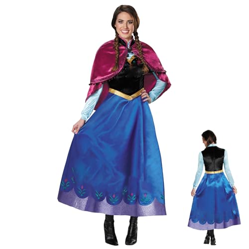 PQKL-party Disfraz Anna Frozen Niña, Vestido Frozen, Disfraz De Anna Frozen Niña, Vestido Elsa Disfraz Frozen Princesa Vestidos para Niños, Cosplay Anna Frozen Disfraz Halloween Adecuado para 150-160