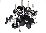 1/4'-20 x 1-1/2' Thumb Screw Stainless Steel Standard Coarse Black Round Plastic Knob Thumbscrew...