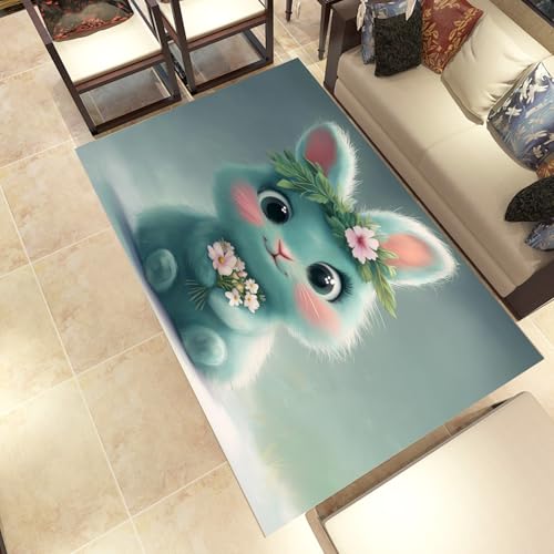 Tapis poil ras antidérapant 240x300 cm lavable et résistant aux taches - 5