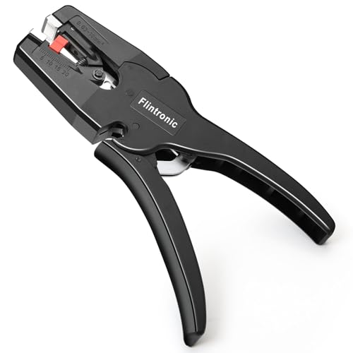 Flintronic Automatic Wire Stripper Adjustable Cable Stripping Tool Multifunctional Wire Cutter with Self-Adjusting Jaws for Industrial and Home Automotive Electrical Repair(for 7-32 AWG Cables)