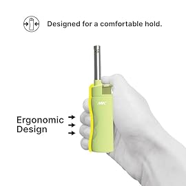 MK Candle Lighter, Butane Refillable Wind-Resistant Flame, 5-Pack for BBQ, Camping, Outdoor Use (Harmony-5PC)