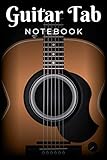 guitar tab notebook: blank 6 strings guitar tablature manuscript paper with chord fingering charts & diagrams | wide staff music sheet book | unique ... gifts for guitarists men, women, teens & kids