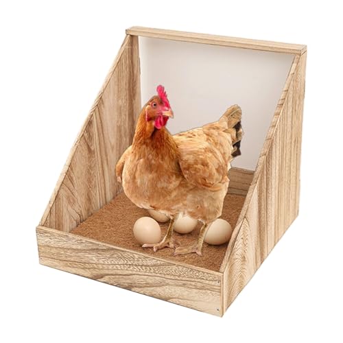 Ponederos De Huevos para Gallinas, Caseta Gallinas con Almohadillas Nidos De Percha De Madera, Ponedero Gallinero De Madera para Poner Huevos, Nidos De Pollo para Gallina Y Patos, Fácil De Montar