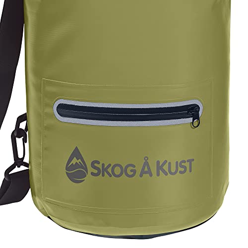 Skog Å Kust DrySak - Roll Top Waterproof Bag for Travel & Outdoors - 10L Army Green