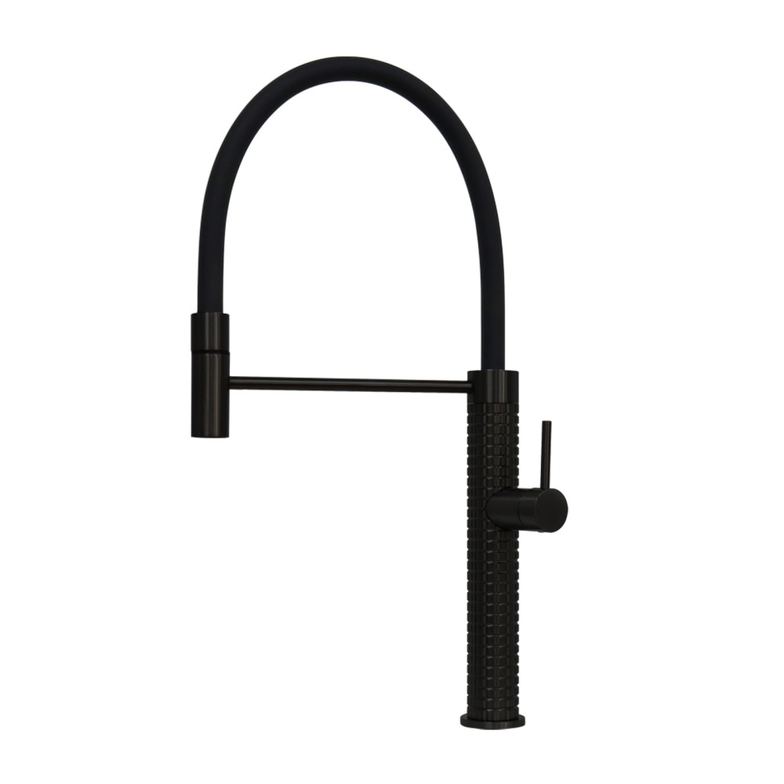 All-Copper Kitchen Rotating Hot and Cold Pull-Out Faucet, Black