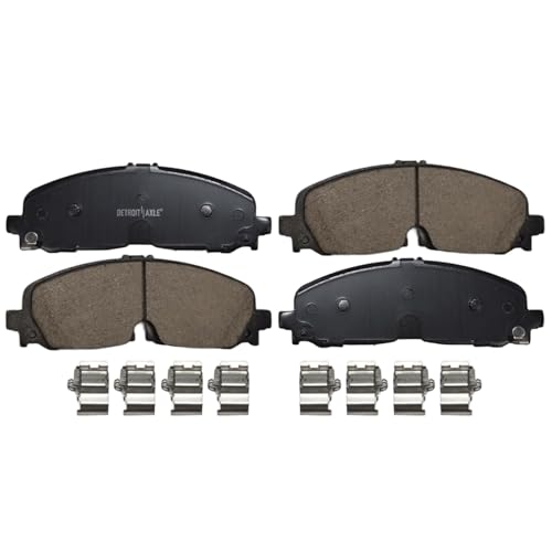 Image of Detroit Axle - Brake Pads for 2021-2022 Chevrolet Colorado GMC Canyon, Front and Rear Ceramic Brake Pads with Hardware Replacement