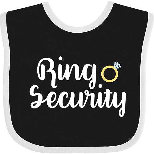 inktastic Ringbearer Ring Security White Text Baby Bib