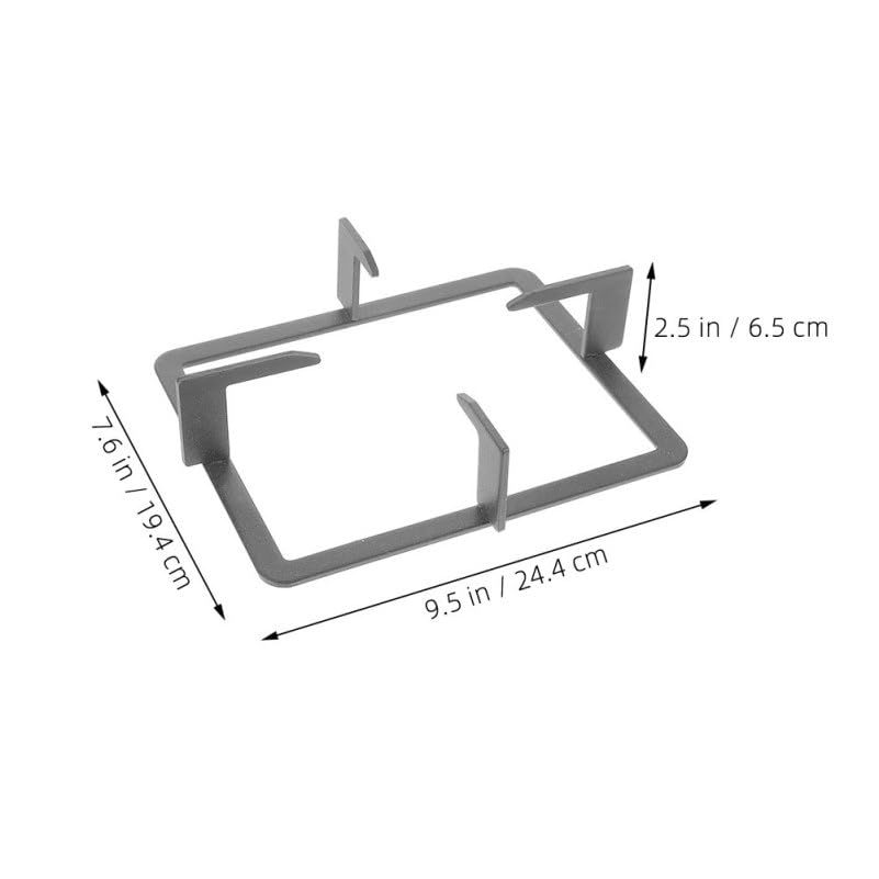 PRETYZOOM Support rectangulaire antidérapant pour cuisinière à gaz Grille rectangulaire pour cuisinière à gaz Support stable pour casseroles Facile à installer 1 pièce
