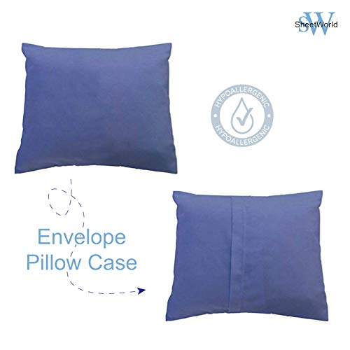 Sheetworld Toddler Pillow Case 13 X 17, 100% Cotton Woven, Wedgewood Blue Woven #TOP4