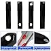 LUNQIN Car Door Handle Cover for Ford F-150 2021-2025，F-250 Super Duty 2023-2025，F-350 Super Duty 2023-2025 Auto Exterior Accessories Handle Protectors Covers Wrap Decoration ABS Gloss Black