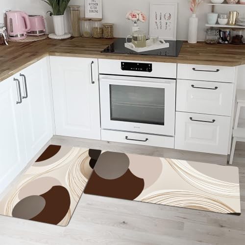 Pack de 2 alfombras de cocina lavables y antideslizantes de 50x80 y 50x150 cm 4