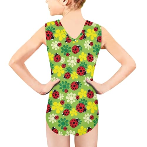 Image of INSTANTARTS Gymnastics Leotards Girl Dinosaur Dancewear Activewear Quick Dry