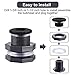 Outus 2 Pieces PVC Bulkhead Fitting with Plugs for Rain Barrels, Aquariums, Water Tanks, Tubs, Pools (3/4 Inch+4 mm Thick Silicon Seal Gaskett,Dark Grey)