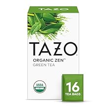 TAZO Organic Zen Green Tea, Caffeinated Tea with Refreshing Lemongrass & Spearmint, 16 Total Bags