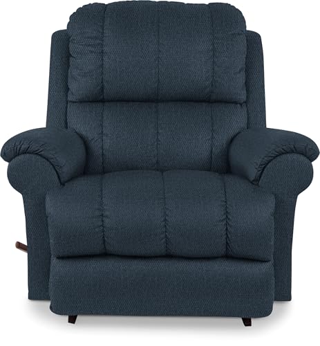 Image of La-Z-Boy Neal Rocking Recliner, Navy | Tall Scale with Tailored Cushions