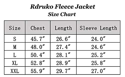 Rdruko Men's Outdoor Full Zip Fleece Jacket Windproof Waterproof Hiking Jacket Hooded(Grey, Us Xl) #TOP6
