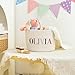 Personalized Easter Baskets with Name Embroidery in Different Colors, BJZLWJ Custom Woven Bag Gifts,Cute Handmade Cotton Rope Large Capacity Basket for Children,Baby Toy Storage Baskets with Handles