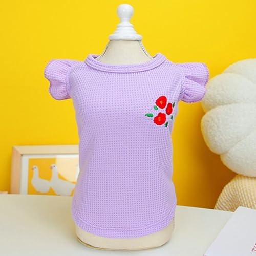 Camisa Fofa para Cachorro, Respirável, Macia, para Animais de Estimação, Manga Curta, Roupas para Fi