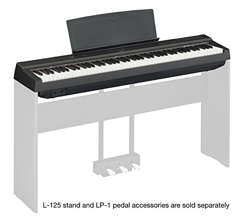 Yamaha P125 88-Key Weighted Action Digital Piano with Power Supply and Sustain Pedal, Black - Les Beatles, Paul McCartney, John Lennon, RIngo Starr, George Harrison Yamaha P125 88-Key Weighted Action Digital Piano with Power Supply and Sustain Pedal, Black – Image 4