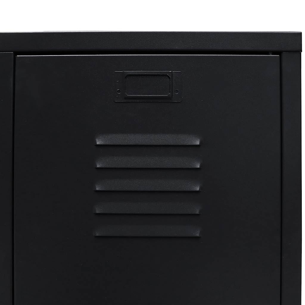 vidaXL Armadio in Metallo Stile Industriale 67x35x107cm Nero Schedario Ufficio