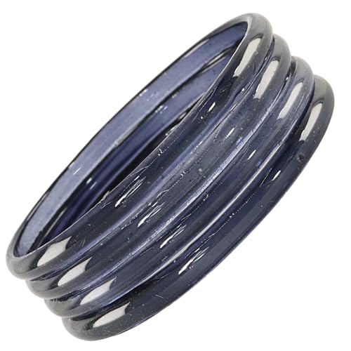 Image of STYOLLO Viral Jelly Plain Transparent Glass Kada Set For Women & Girls | Kanch Kada For Girls | Daily Ethnic Traditional Jewelry | Glossy Classic Fashion Kangan For Wedding, Festive & Parties - Set Of 4