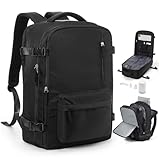 bergsalz Mochila De Viaje Compresion Al Vacio Vakuum-Rucksack mit Vakuumsystem, großer Handgepäck-Rucksack für Damen und Herren, Schwarz