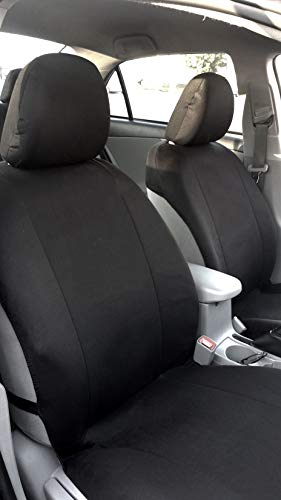 Yupbizauto New Brand Semi Custom Black Flat Cloth Car Seat Covers Set Support 50/50 60/40 Split Rear Seat And Side Airbag For Hyundai #TOP1