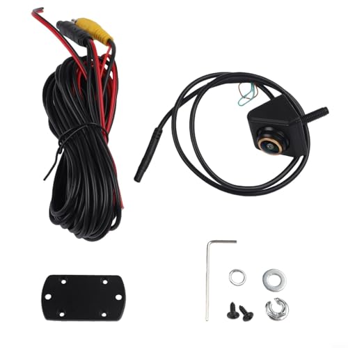 Cámara inversa AHD de 1080P con lente gran angular de 170 grados e interruptor de formato de video integrado para caravanas, campistas, camionetas y SUV (negro)