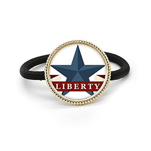 Diadema Pentagram Liberty de metal para evitar tirones de pelo con banda elástica