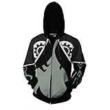 RocailleCos Twilight Princess Midna Cosplay Costume Hoodie Sweatshirt Jacket Outfit Halloween Costume (XL) Black