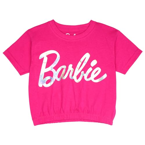 Lista de Blusas de Moda para Niña los más recomendados. 41 Barbie Playera Corta Niña Fucsia, Talle 8