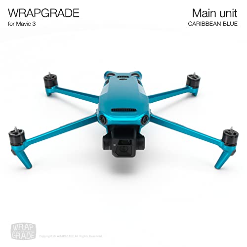 Image of WRAPGRADE Full Skin Stickers for DJI Mavic 3 / Mavic 3 Classic (Caribbean Blue)