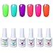 Produktbild UV Nagellack UV Gel Nagellack Set Nail Polish Set Soak Off UV LED Gel Shellac Nägelgel Set 6 Farben 15ml von Fairyglo - G15602