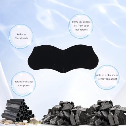 Image of MINISO 30Pcs Nose Strips for Blackheads Remover Whitehead Remover, Deep Cleansing Skin Care Nose Pore Cleanser Strips, Bamboo Charcoal