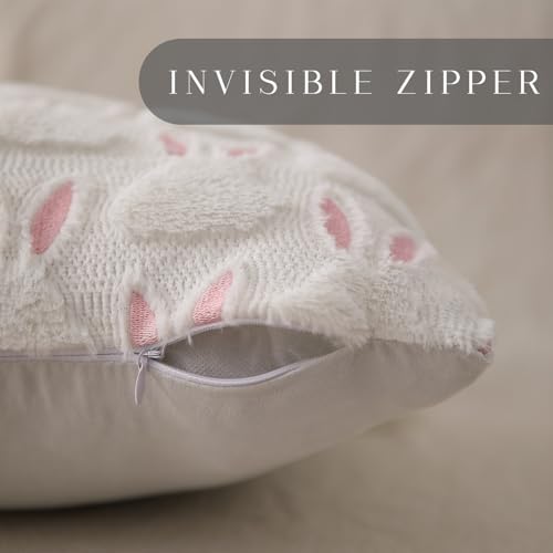 DFXSZ-Easter-Pillow-Covers-16×16-inch-Set-of-2-Easter-Decorations-Pink-Ears-White-Rabbit-Soft-Plush-Faux-Fur-Jacquard-Throw-Pillows-for-Bedroom-Sofa-Holiday-Festivals-Home-Decor-FHJ-07D16 DFXSZ Easter Pillow Covers 16×16 inch Set of 2 Easter Decorations Pink Ears White Rabbit Soft Plush Faux Fur Jacquard Throw Pillows for Bedroom Sofa Holiday Festivals Home Decor FHJ 07D16