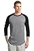 Sport-Tek Colorblock Raglan Jersey S Heather Grey/Black