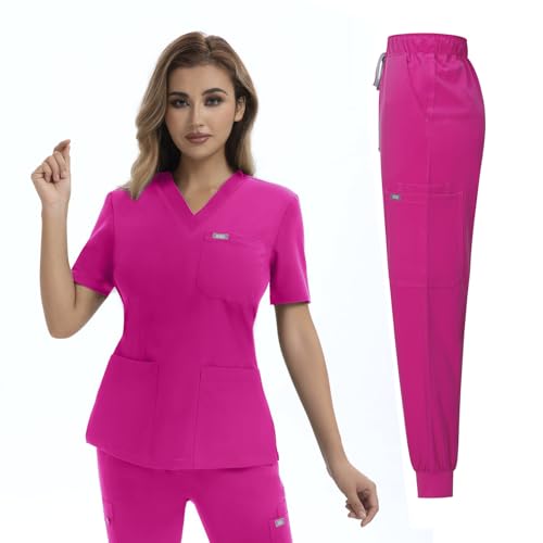 Conjunto de Scrubs Médicos para Mujer con 10 Bolsillos - $28.49