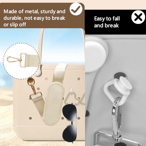 Image of LBU Strap for Bag Accessories with Handle Wrap, Shoulder Pad, Metal Connectors, 2Pcs Key Holders Crossbody Replacement Shoulder Strap Wrap for XL Medium Rubber Tote Beach Bags(Cream White)