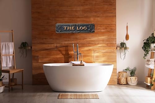 Letrero metálico retro para baño 4x16 pulgadas miniatura 5