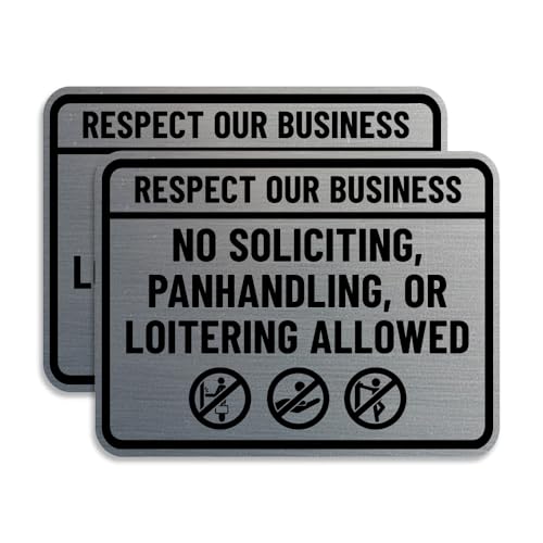 Signs ByLITA Classic Framed Respect Our Business: No Soliciting, Panhandling, or Loitering Allowed...