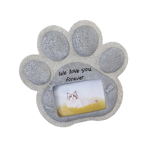 Sdlnklm ペット墓石 彫刻 レジン素材 猫記念像 犬足跡 墓標 かわいい パターン 屋外設置 ガーデン 装飾 プレゼント バックヤードに適用, 猫