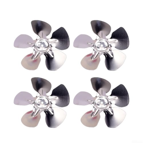 Paquete de aspas de ventilador de refrigeración para refrigerador con 4 cuchillas de aluminio con diseño estilo secador de pelo para un flujo de aire eficaz y ajuste del motor (250 mm)