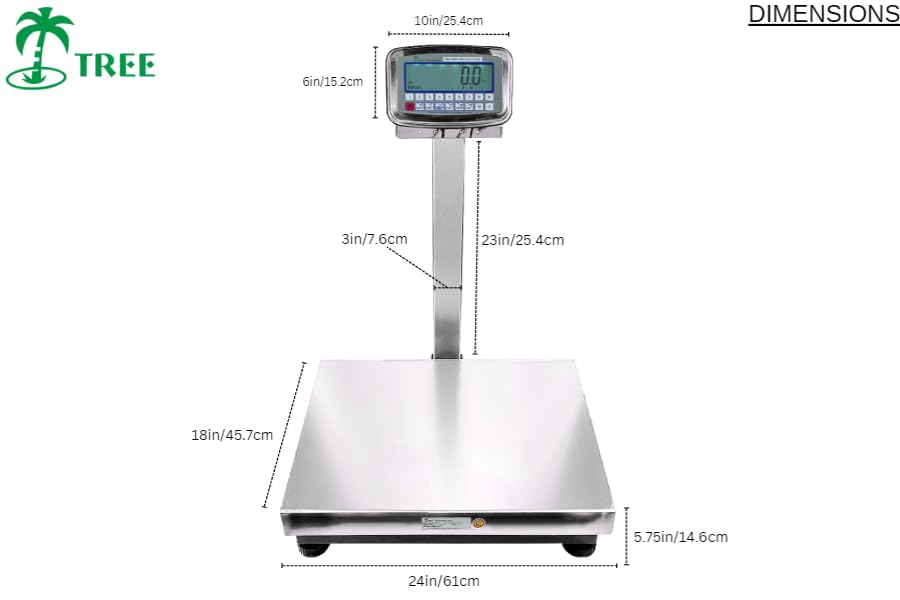 Báscula de mesa acero inoxidable 500 lb x 0.1 lb miniatura 6