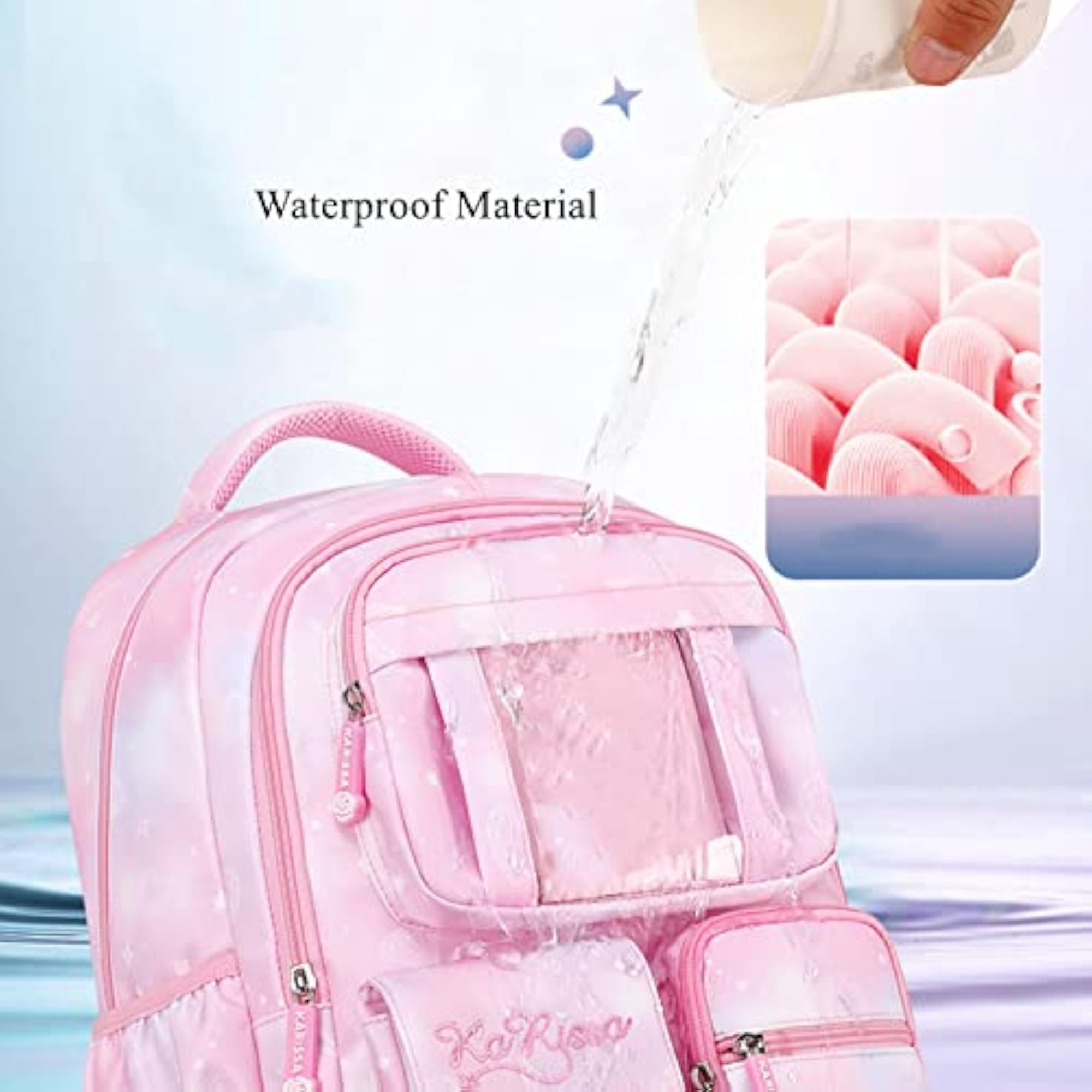 Cute Elementary Bookbag Waterproof Large Capacity School Bag for Girls